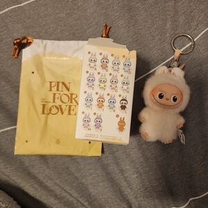 POP MART, The Monsters -Pin For Love Series Plush Keychain Labubu Doll, #A